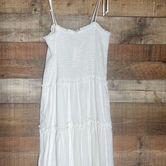 GB girls white smocked tiered‎ sundress spaghetti straps, size XL new with tags - Picture 3 of 12